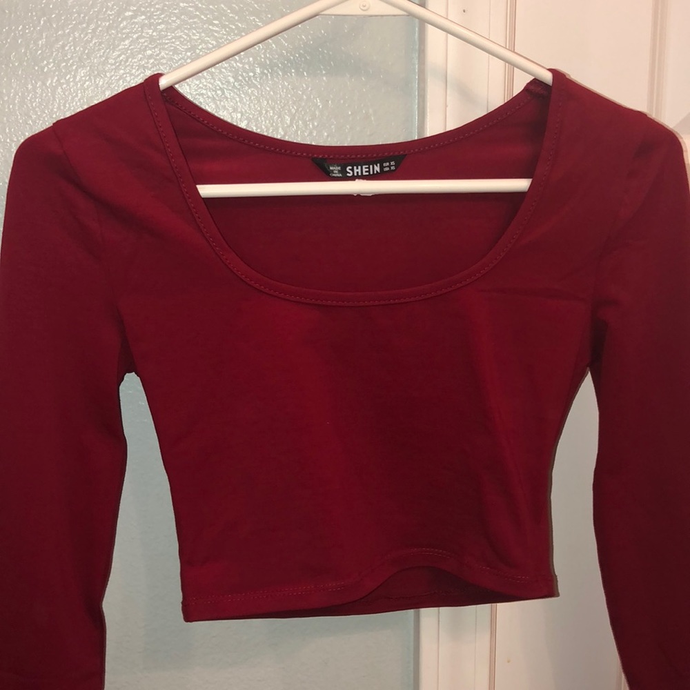 UNWORN shein cropped long sleeved shirt